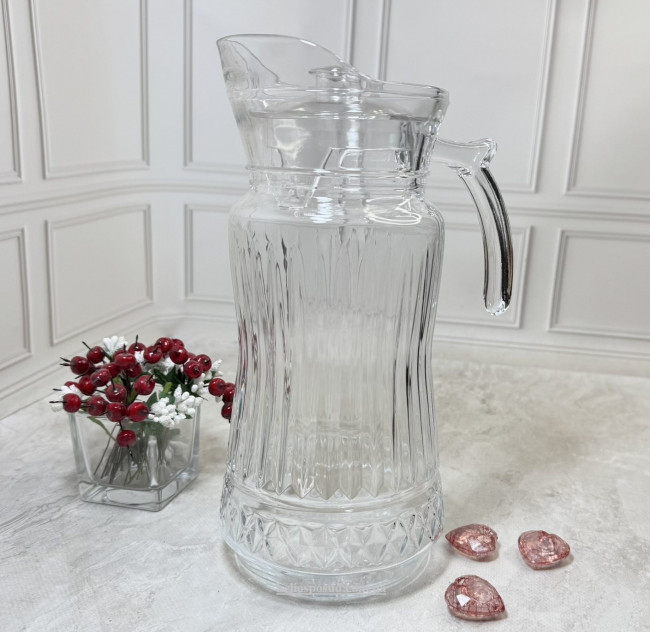 Скляний графін Helios Бірмінгем з кришкою 1700 мл (6236 ), фото 1