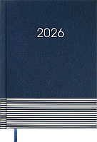 Щоденник датований 2026 (A5, жорстка обкладинка, синій) Buromax Parallel BM.2107-02