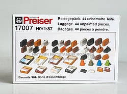 Preiser 17007 Набір валіз, сумок, 44 штук, масштаб 1:87