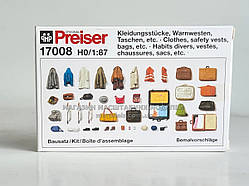 Preiser 17008 Набір одягу, жилети безпеки, масштаб 1:87