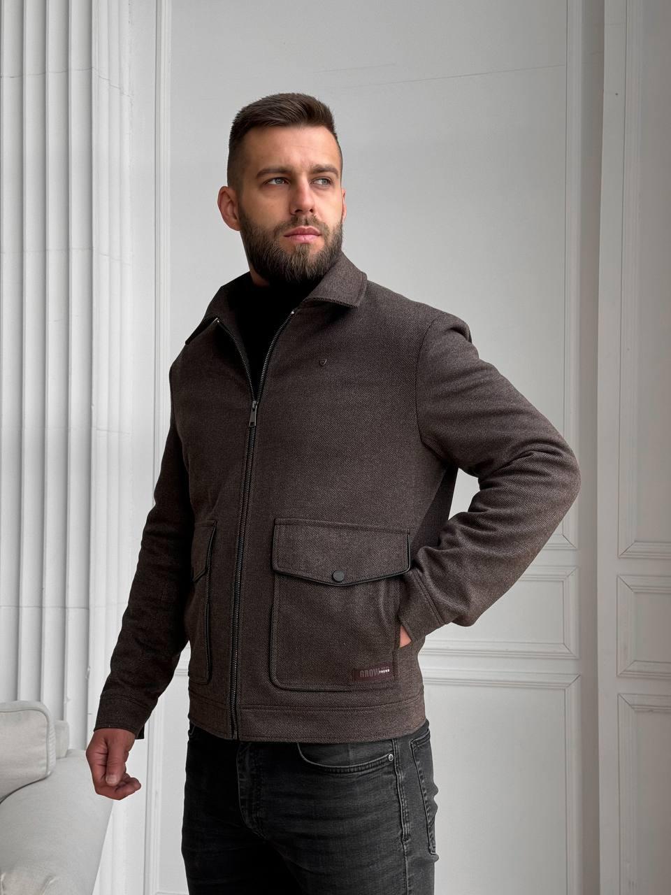 Чоловіче зимове пальто 48-62 шоколад, фото 1