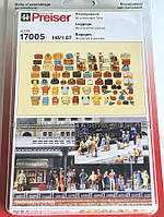 Preiser 17005 Набір валіз, сумок, тележек, комплект 90 штук, масштаб 1:87