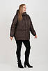 Пуховики зимові жіночі  великих розмірів 46-60 шоколад, фото 2