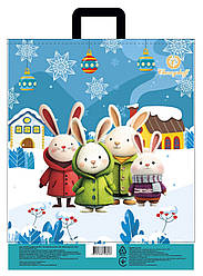 Пакет із петльовою ручкою 410*370 мм Зайчики 25 шт