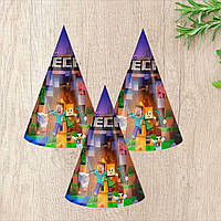 Набір ковпачків  Майнкрафт  паперових з малюнком святкових 10 шт