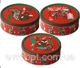 Печиво вершкове Forest Friends Xmas Лісові Друзі (3 види дизайну Мікс) ж\б 400 г, фото 1