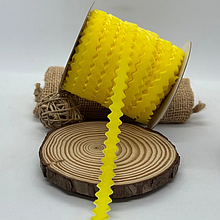 Оксамитова стрічка в'юнок 1см жовтий