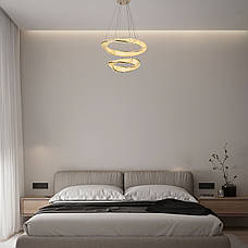 Люстра срібна/хром "CRYSTAL" арт-деко (99-L8812 (600+400) CH), фото 3