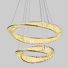 Люстра срібна/хром "CRYSTAL" арт-деко (99-L8812 (600+400) CH), фото 5