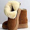 Замшеві уггі на блискавці натуральна замша колір Camel, фото 4