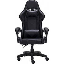 Крісло комп'ютерне геймерське Bonro BN-086 чорне екошкіра з регулюванням висоти та нахилу спинки для офісу, підлітка, школяра, фото 5