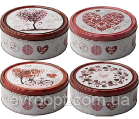 Печиво вершкове Hearts Сердечка (4 види дизайну Мікс) 150 грам , ж\б, фото 1