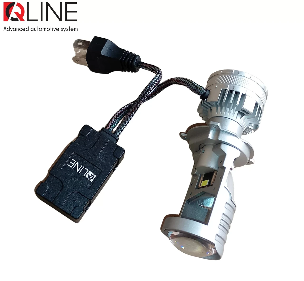 Світлодіодні лінзовані лампи Qline Alpha H4 Projector 50/70 Вт 6000 K (2 шт.)