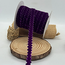 Оксамитова стрічка в'юнок 1см фіолетовий