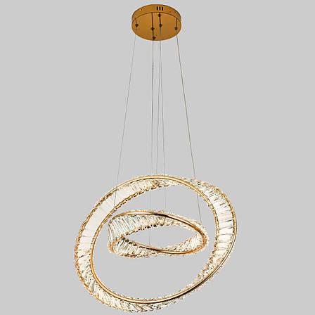 Люстра золота "CRYSTAL" арт-деко (99-L8812C (600+400) FGD), фото 1