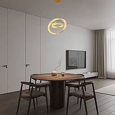 Люстра золота "CRYSTAL" арт-деко (99-L8812C (600+400) FGD), фото 2