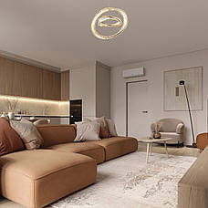 Люстра золота "CRYSTAL" арт-деко (99-L8812C (600+400) FGD), фото 3