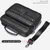 Чоловічий портфель Lorian із зовнішніми кишенями на блискавці з натуральної шкіри чорний LR 256015-black, фото 10