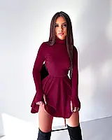 Женское платье гольф с вырезом под пальчик из мустанга рубчик42-44, 46-48