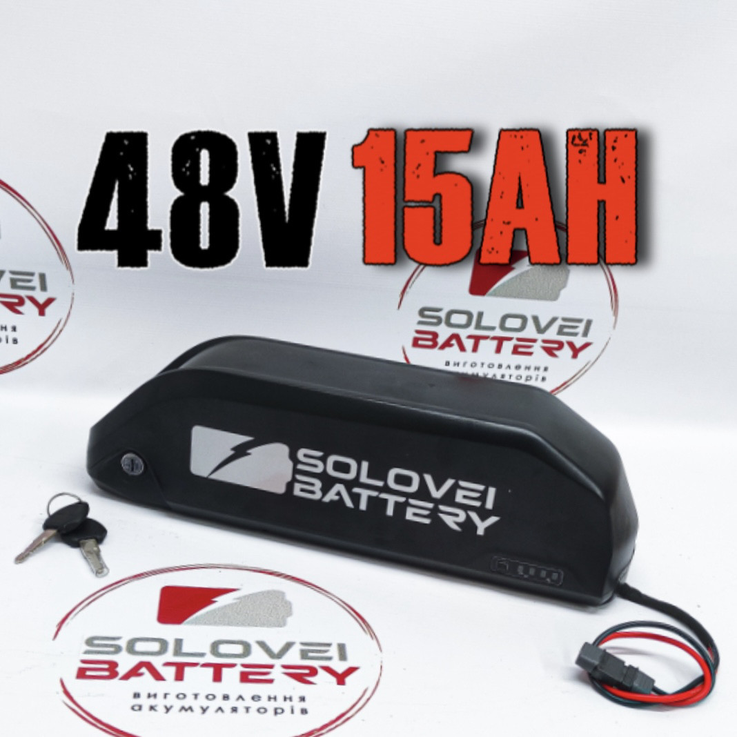 Акумулятор 48v 15 Ah для Електовелосипеда Samsung li-ion в боксі, фото 1