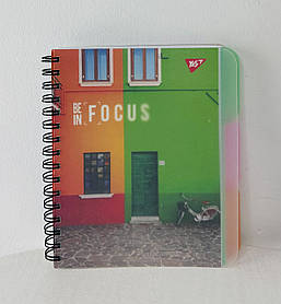 Зошит З роздільниками А5 Be in focus Пластикова обкл. На спіралі 144 аркушів у клітку (681954) YES