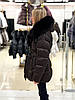 Пуховик жіночий Chanevia 25598 SEAL BROWN, фото 4