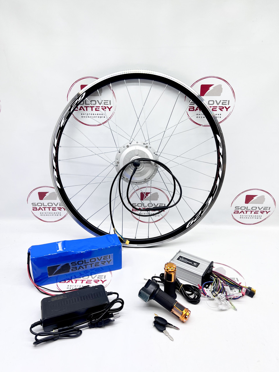 Електровелонабір комплект 48В 500Вт MXUS XF15 15Аг для електровелосипеду, фото 1