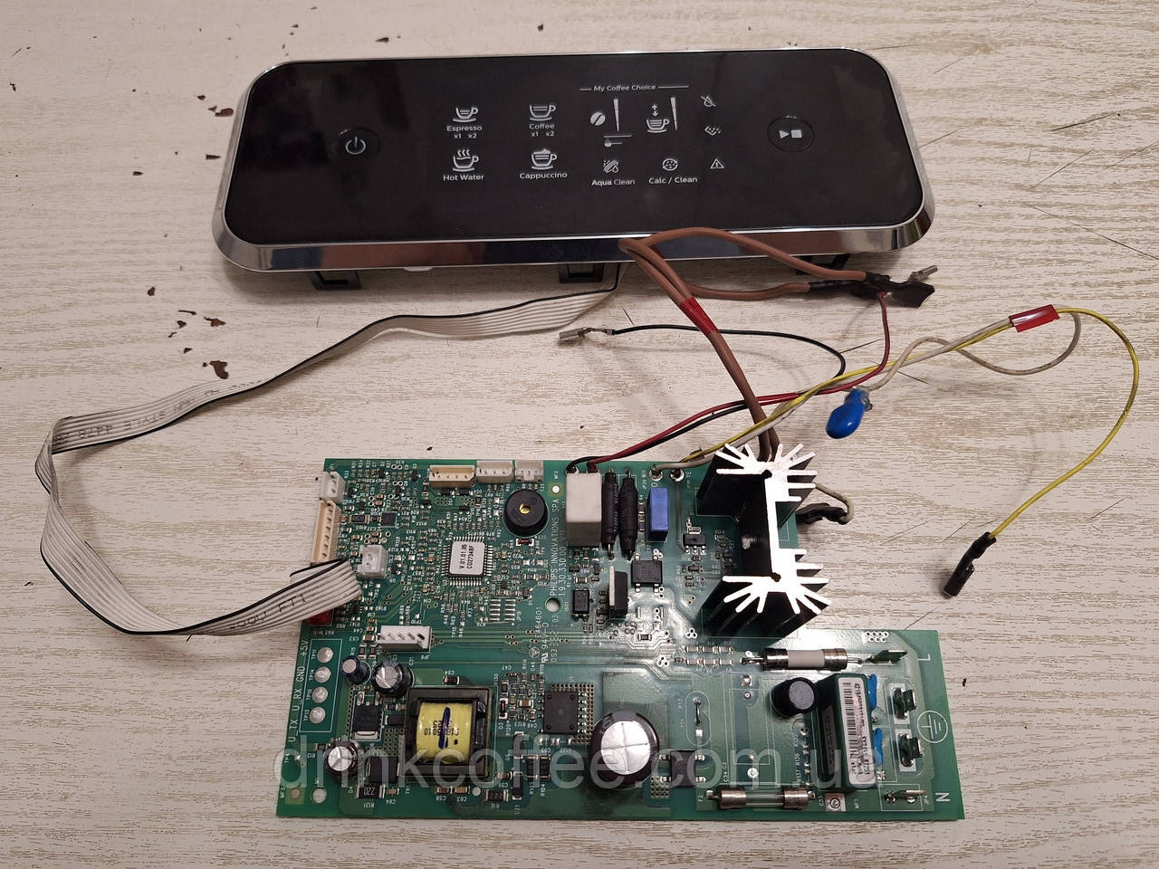 Комплект силова + лицьова плата для кавомашини Saeco Philips LatteGo EP2231 б/у 421941311941/04 1.9.30.330.00_v10, фото 1