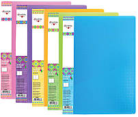 Папка А4 з 10 файлами Optima, фактура "Вишиванка", асорті O30683