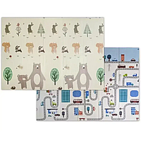 Дитячий розвивальний двосторонній термоковрик 150х180х0.8 см