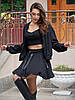 Poliit Жіночий костюм з преміальної в’язки чорний – бомбер на блискавці та спідниця розміри 36 (S), 38 (M), фото 2