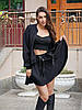 Poliit Жіночий костюм з преміальної в’язки чорний – бомбер на блискавці та спідниця розміри 36 (S), 38 (M), фото 6
