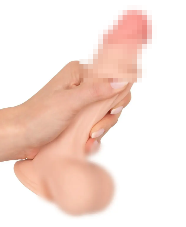 Фалоімітатор з ефектом рухомої шкіри Nature Skin Dildo With Movable Skin, 18,7х4 см., фото 1