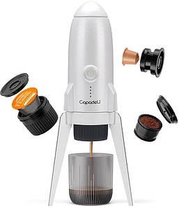 Портативна кавоварка 3 в 1 Capadeli ME2209 White