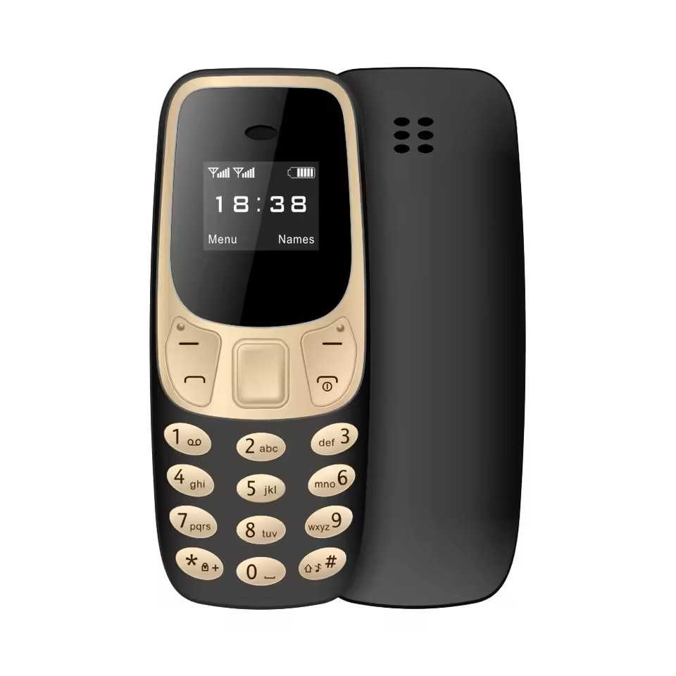 Міні-телефон SERVO BM10 Black/Gold з Dual SIM, , Bluetooth - Компактний мобільний, фото 1