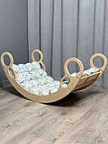 Дитяче ліжечко качалка з матрасиком 56 БОНБОН, дитяча качалка, качалка для дітей, балансир, дитяча гойдалка балансир, качалка, фото 5
