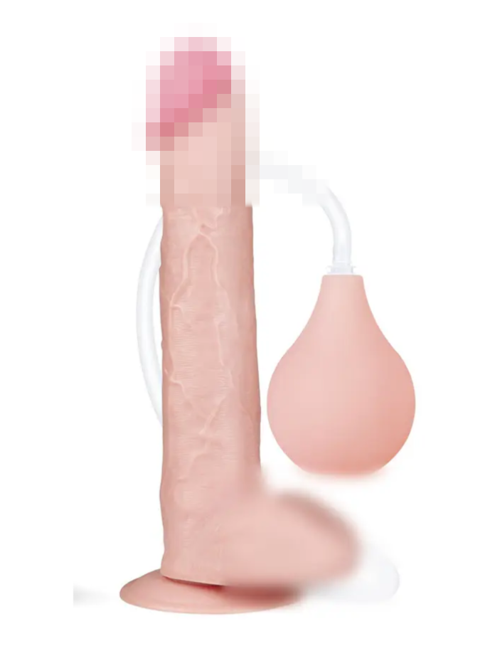 Фалоімітатор з сім'явипорскуванням Squirt Extreme Dildo Flesh 10", 25,5х4,8 див., фото 1