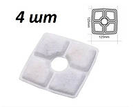 Набір фільтрів 4 шт 125×125 мм для поїльника-ліхтарики тварин — квадратні змінні картриджі для чистої води котів і собак