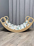 Дитяче ліжечко качалка з матрасиком 57 БОНБОН, дитяча качалка, качалка для дітей, балансир, дитяча гойдалка балансир, качалка, фото 4
