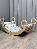 Дитяче ліжечко качалка з матрасиком 57 БОНБОН, дитяча качалка, качалка для дітей, балансир, дитяча гойдалка балансир, качалка, фото 5