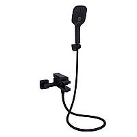 Змішувач для ванни Qtap Gemini (з душовим гарнітуром) QTGEM259BLM45682 Black Matt Обирай - Perec