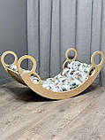 Дитяче ліжечко качалка з матрасиком 58 БОНБОН, дитяча качалка, качалка для дітей, балансир, дитяча гойдалка балансир, качалка, фото 3