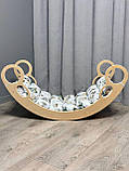 Дитяче ліжечко качалка з матрасиком 58 БОНБОН, дитяча качалка, качалка для дітей, балансир, дитяча гойдалка балансир, качалка, фото 4