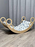 Дитяче ліжечко качалка з матрасиком 59 БОНБОН, дитяча качалка, качалка для дітей, балансир, дитяча гойдалка балансир, качалка, фото 3