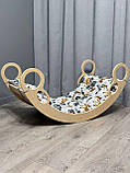 Дитяче ліжечко качалка з матрасиком 60 БОНБОН, дитяча качалка, качалка для дітей, балансир, дитяча гойдалка балансир, качалка, фото 3