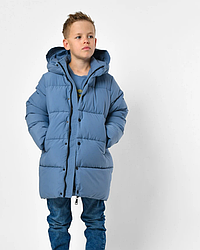 Зимовий пуховик класика для хлопчика 8348 | 122 по 158р.