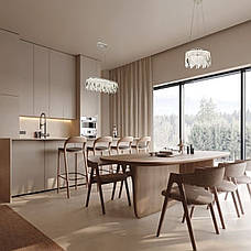 Люстра срібна/хром "CRYSTAL" арт-деко (802-L39030 CH), фото 2