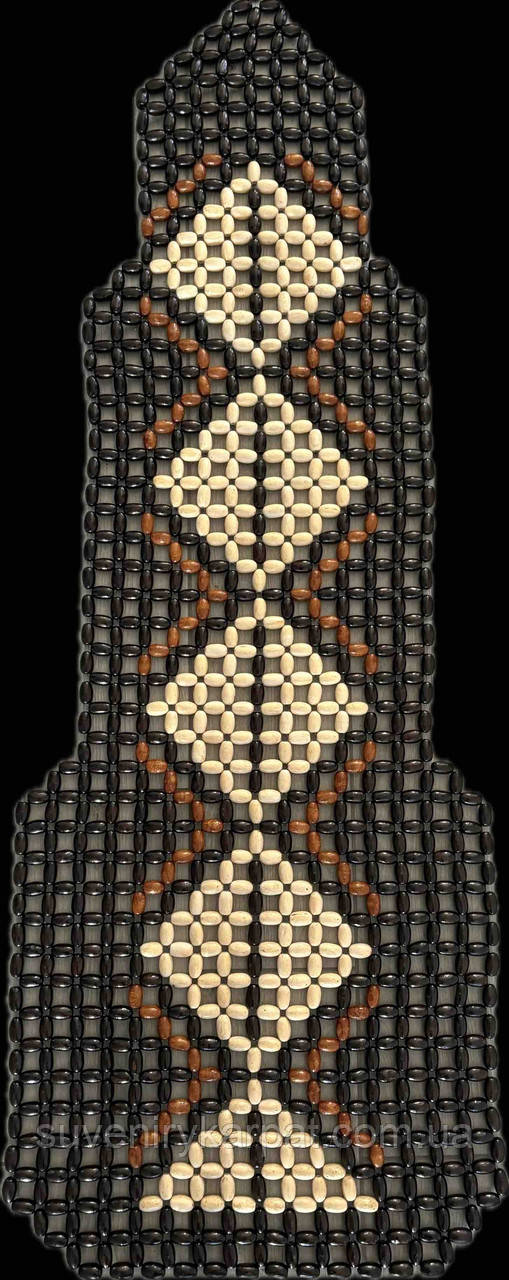 Накидка на автомобільне сидіння дерев’яна з підголовником 146х53 см, фото 1