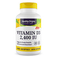 Вітамін D3 з олією МСТ, Vitamin D3, Healthy Origins, 2400 МО, 360 гелевих капсул