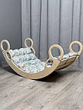 Дитяче ліжечко качалка з матрасиком 63 БОНБОН, дитяча качалка, качалка для дітей, балансир, дитяча гойдалка балансир, качалка, фото 5
